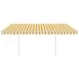 Automatisches Markisentuch mit Wind-LED-Sensor in Gelb und Weiß, 4x3,5 m. von , Markisen - Ref: Foro24-3070033, Preis: 688,94...