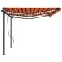 Toldo manual retráctil con LED naranja y marrón 6x3 m by , Awnings - Ref: Foro24-3070205, Price: 682,40 €, Discount: %