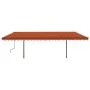 Manuelle ausziehbare Markise mit orangefarbenen und braunen LED-Lichtern, 6x3 m. von , Markisen - Ref: Foro24-3070205, Preis:...