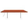 Toldo manual retráctil con LED naranja y marrón 6x3 m by , Awnings - Ref: Foro24-3070205, Price: 616,76 €, Discount: %