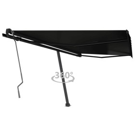Manuell ausfahrbares, anthrazitgraues Standmarkisentuch, 450x350 cm. von , Markisen - Ref: Foro24-3069839, Preis: 547,14 €, R...