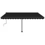 Manuell ausfahrbares, anthrazitgraues Standmarkisentuch, 450x350 cm. von , Markisen - Ref: Foro24-3069839, Preis: 499,66 €, R...