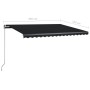 Manuell ausfahrbares, anthrazitgraues Standmarkisentuch, 450x350 cm. von , Markisen - Ref: Foro24-3069839, Preis: 547,14 €, R...