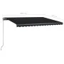 Manuell ausfahrbares, anthrazitgraues Standmarkisentuch, 450x350 cm. von , Markisen - Ref: Foro24-3069839, Preis: 499,66 €, R...