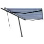 Manuelle einziehbare Bodenmarkise blau und weiß 500x300 cm von , Markisen - Ref: Foro24-3069776, Preis: 475,40 €, Rabatt: %