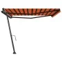 Toldo de pie retráctil manual naranja y marrón 450x300 cm de , Toldos - Ref: Foro24-3069760, Precio: 454,60 €, Descuento: %