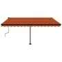 Toldo de pie retráctil manual naranja y marrón 450x300 cm de , Toldos - Ref: Foro24-3069760, Precio: 454,60 €, Descuento: %