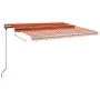 Orange und braune manuell einziehbare Fußmarkise 450x300 cm von , Markisen - Ref: Foro24-3069760, Preis: 461,95 €, Rabatt: %