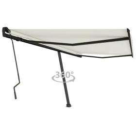 Toldo de pie retráctil manual crema 450x300 cm de , Toldos - Ref: Foro24-3069757, Precio: 502,34 €, Descuento: %