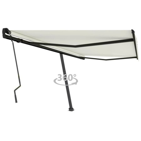 Cremefarbene manuell ausziehbare Fußmarkise 450 x 300 cm von , Markisen - Ref: Foro24-3069757, Preis: 502,34 €, Rabatt: %