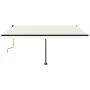 Cream manual retractable foot awning 450x300 cm by , Awnings - Ref: Foro24-3069757, Price: 467,48 €, Discount: %