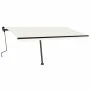 Cream manual retractable foot awning 450x300 cm by , Awnings - Ref: Foro24-3069757, Price: 467,48 €, Discount: %