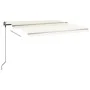 Cream manual retractable foot awning 450x300 cm by , Awnings - Ref: Foro24-3069757, Price: 467,48 €, Discount: %