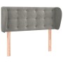 Cabecero de terciopelo gris claro 103x23x78/88 cm