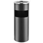 Gray steel trash can with ashtray 30 L by vidaXL, Garbage cans and trash cans - Ref: Foro24-51089, Price: 72,16 €, Discount: %