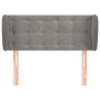 Cabecero de terciopelo gris claro 103x23x78/88 cm