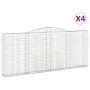 4 units of arched iron gabion baskets 400x30x160/180 cm by , Pots and planters - Ref: Foro24-3146907, Price: 774,34 €, Discou...