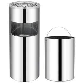 30 L stainless steel trash can with ashtray by vidaXL, Garbage cans and trash cans - Ref: Foro24-51087, Price: 76,65 €, Disco...