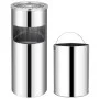 30 L stainless steel trash can with ashtray by vidaXL, Garbage cans and trash cans - Ref: Foro24-51087, Price: 76,65 €, Disco...