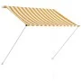 Toldo retráctil 150x150 cm amarillo y blanco de , Toldos - Ref: Foro24-143752, Precio: 38,67 €, Descuento: %