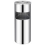 30 L stainless steel trash can with ashtray by vidaXL, Garbage cans and trash cans - Ref: Foro24-51087, Price: 83,95 €, Disco...