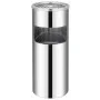 30 L stainless steel trash can with ashtray by vidaXL, Garbage cans and trash cans - Ref: Foro24-51087, Price: 76,65 €, Disco...