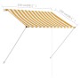 Einziehbare Markise 150x150 cm gelb und weiß von , Markisen - Ref: Foro24-143752, Preis: 39,41 €, Rabatt: %