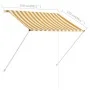 Toldo retráctil 150x150 cm amarillo y blanco de , Toldos - Ref: Foro24-143752, Precio: 38,67 €, Descuento: %