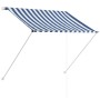 Einziehbare blau-weiße Markise 100x150 cm von , Markisen - Ref: Foro24-145889, Preis: 30,53 €, Rabatt: %