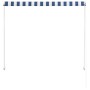 Einziehbare blau-weiße Markise 100x150 cm von , Markisen - Ref: Foro24-145889, Preis: 30,53 €, Rabatt: %