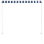 Toldo retráctil azul y blanco 100x150 cm de , Toldos - Ref: Foro24-145889, Precio: 33,37 €, Descuento: %