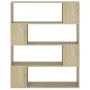 Estantería/divisor de espacios roble Sonoma 100x24x124 cm de , Librerías y estanterías - Ref: Foro24-809191, Precio: 54,89 €,...