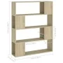 Estantería/divisor de espacios roble Sonoma 100x24x124 cm de , Librerías y estanterías - Ref: Foro24-809191, Precio: 54,89 €,...