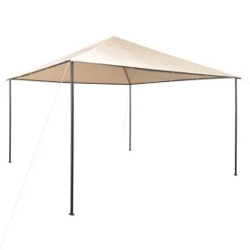 Gazebo tent with 4x4 m beige steel awning by , Tents and gazebos - Ref: Foro24-43171, Price: 160,29 €, Discount: %