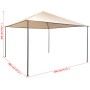 Gazebo tent with 4x4 m beige steel awning by , Tents and gazebos - Ref: Foro24-43171, Price: 162,22 €, Discount: %