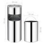 30 L stainless steel trash can with ashtray by vidaXL, Garbage cans and trash cans - Ref: Foro24-51087, Price: 83,95 €, Disco...