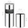 30 L stainless steel trash can with ashtray by vidaXL, Garbage cans and trash cans - Ref: Foro24-51087, Price: 76,65 €, Disco...