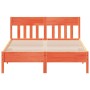 Estructura cama con cabecero madera pino marrón cera 150x200 cm de , Camas y somieres - Ref: Foro24-842645, Precio: 131,78 €,...