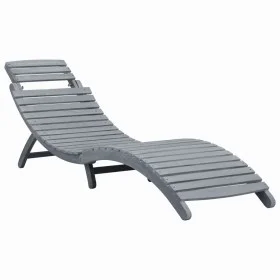 Sonnenliege aus massivem Akazienholz in Grau von vidaXL, Liegen - Ref: Foro24-45959, Preis: 116,16 €, Rabatt: %