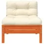Gartensofas Kissen ohne Armlehnen 2 Stück wachsbraunes Holz von , Modulare Sofas für den Außenbereich - Ref: Foro24-838162, P...