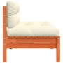Garden sofas without armrest cushions 2 units brown waxed wood by , Modular outdoor sofas - Ref: Foro24-838162, Price: 179,42...