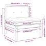 Garden sofas without armrest cushions 2 units brown waxed wood by , Modular outdoor sofas - Ref: Foro24-838162, Price: 172,38...