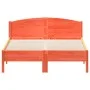 Estructura cama con cabecero madera pino marrón cera 120x190 cm de , Camas y somieres - Ref: Foro24-842613, Precio: 125,26 €,...