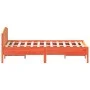 Estructura cama con cabecero madera pino marrón cera 120x190 cm de , Camas y somieres - Ref: Foro24-842613, Precio: 125,26 €,...