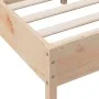 Bed frame with solid pine wood headboard 120x200 cm by , Beds and slatted bases - Ref: Foro24-842754, Price: 98,95 €, Discoun...