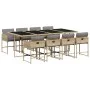 Set comedor de jardín 9 pzas con cojines ratán sintético beige de , Conjuntos de jardín - Ref: Foro24-3211284, Precio: 610,01...