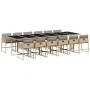 Set comedor de jardín con cojines 13 pzas ratán sintético beige de , Conjuntos de jardín - Ref: Foro24-3211308, Precio: 944,6...