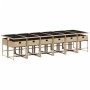 Set comedor de jardín con cojines 13 pzas ratán sintético beige de , Conjuntos de jardín - Ref: Foro24-3211308, Precio: 828,8...
