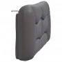 Gepolstertes Bettkopfteil aus grauem Kunstleder, 120 cm von , Kopf- und Fußteile - Ref: Foro24-374571, Preis: 55,43 €, Rabatt: %