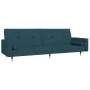 Two-seater sofa bed with two blue velvet pillows. by , Sofas - Ref: Foro24-375748, Price: 284,10 €, Discount: %